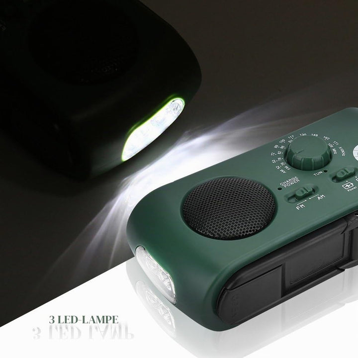 Notfallradio Solar Kurbel AM/FM mit LED-Taschenlampe und SOS-Alarm - Bild 5