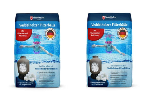 Pool Filterbälle 2er-Set ersetzt 50 kg Filtersand Sandfilteranlage