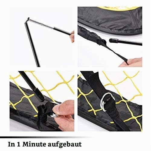Fussballtor 2-in-1 Pop-up 120x80x80 cm mit Zielzonen Indoor/Outdoor - Bild 8