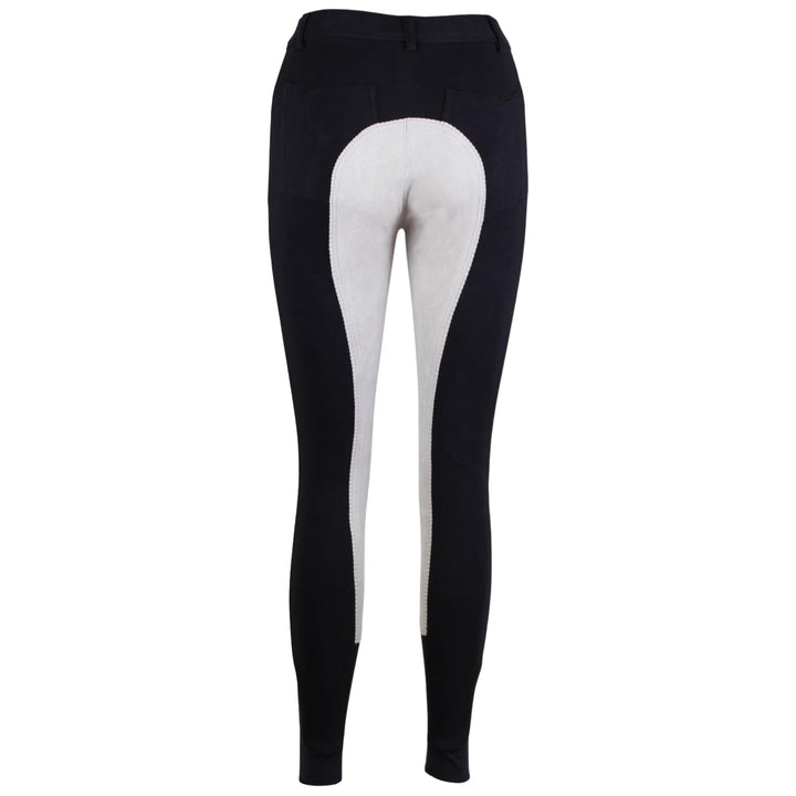 Reithose Damen Vollbesatz Schwarz/Grau Baumwolle-Stretch Gr. 42 - Bild 7