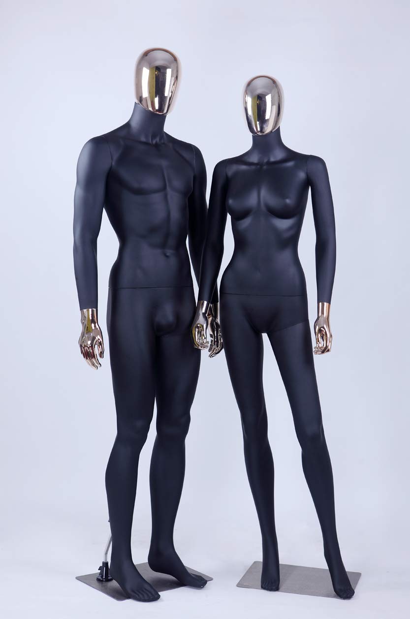 Schaufensterpuppe männlich matt-schwarz PE-Kunststoff 7-teilig zerlegbar - Bild 3