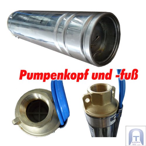 Tiefbrunnenpumpe 3 Zoll Edelstahl 1100W 144m Förderhöhe 30m Kabel - Bild 7