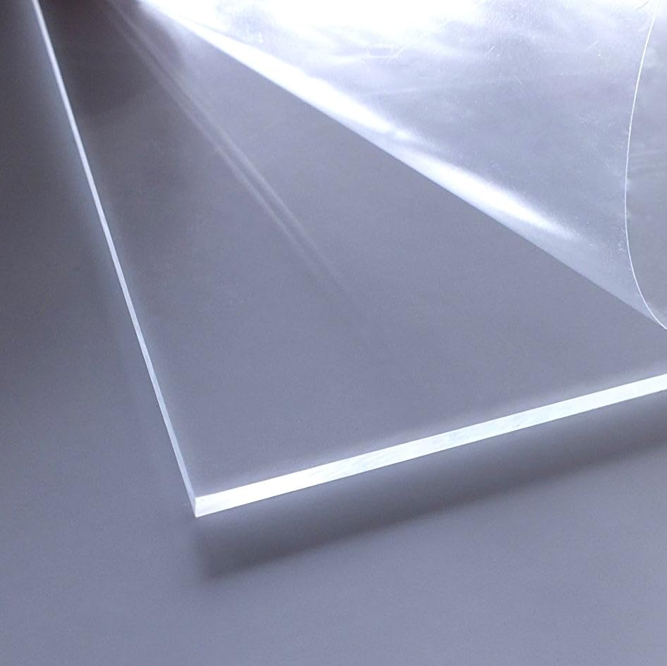 Acrylglasplatte glasklar 4mm 70x50cm UV-beständig beidseitig foliert