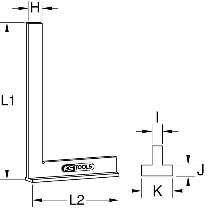 Anschlagwinkel DIN 875/1 Werkzeugstahl 400mm Präzisionsmaschinenbau - Bild 3