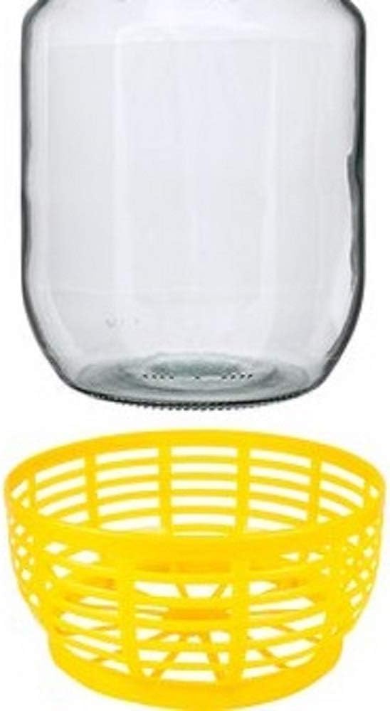 Gärballon 5L Glas mit Bügelverschluss und Kunststoffkorb 6er-Set - Bild 6