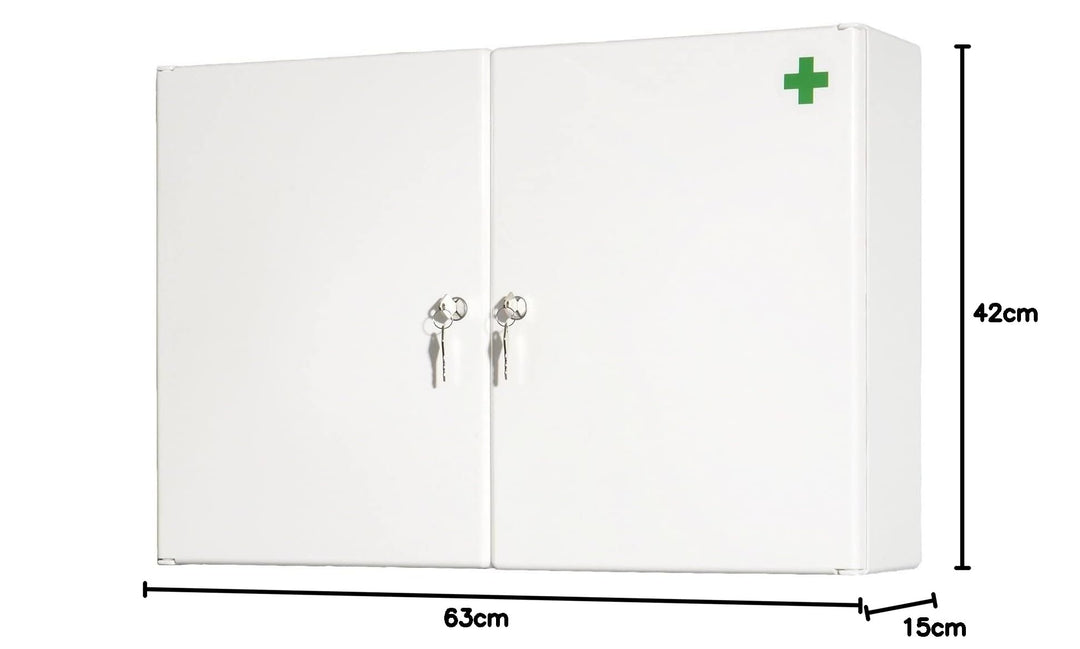 Medizinschrank abschliessbar Kunststoff 63x42cm mit 6 Fächern - Bild 3