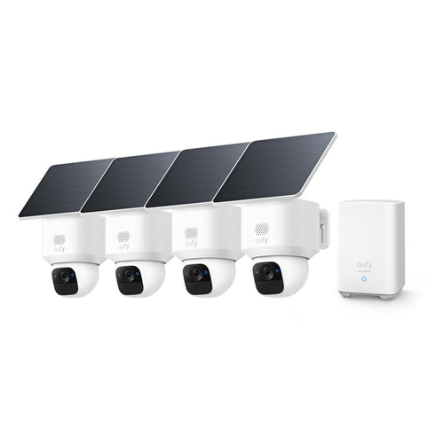 Überwachungskamera Aussen 2K 360° Solar 4er-Set mit KI-Tracking