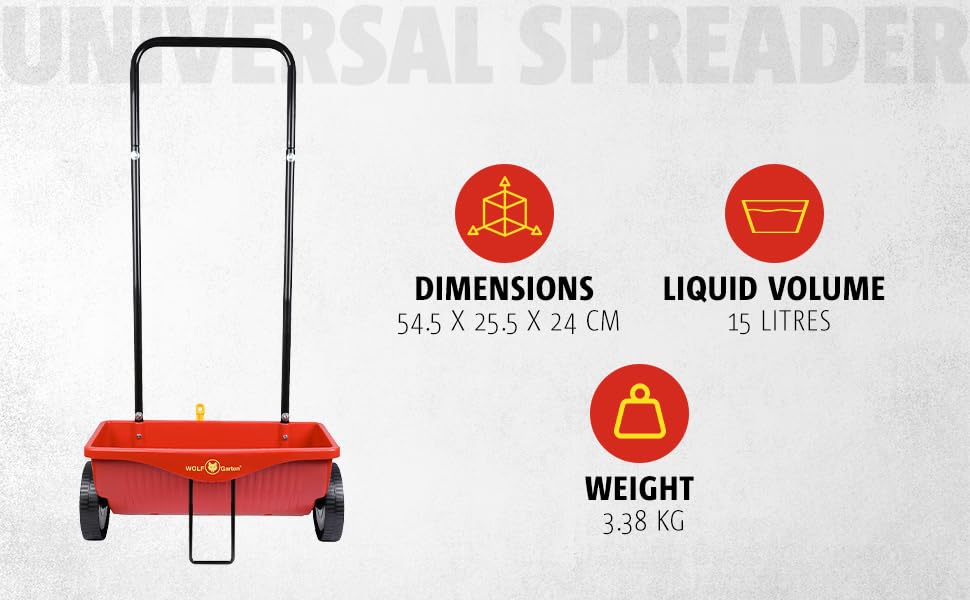 Streuwagen Universal 15 L Behälter 41 cm Streubreite Garten - Bild 3