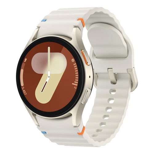 Smartwatch 40 mm Super AMOLED Bluetooth Cremefarbenes Sportband