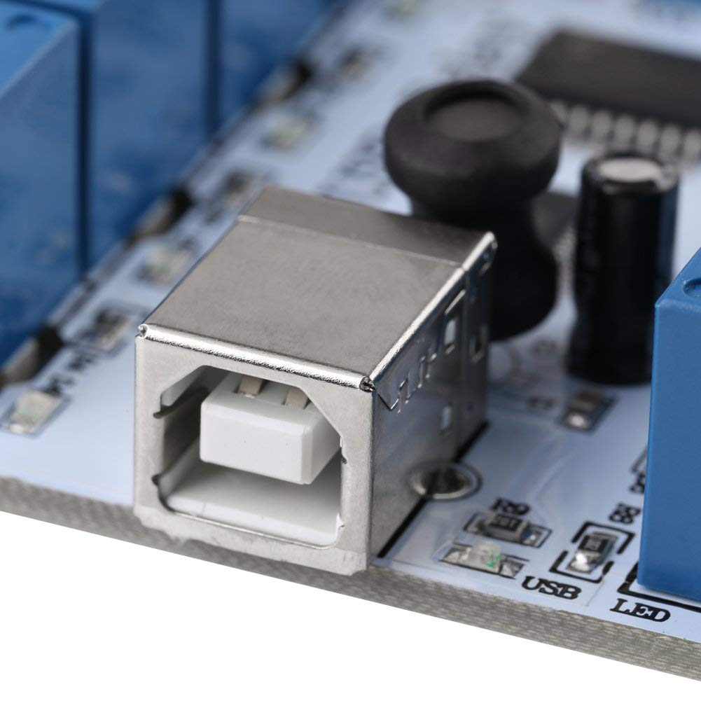 8-Kanal USB Relais Modul DC 12V Typ-B fuer Automation und Robotik - Bild 7