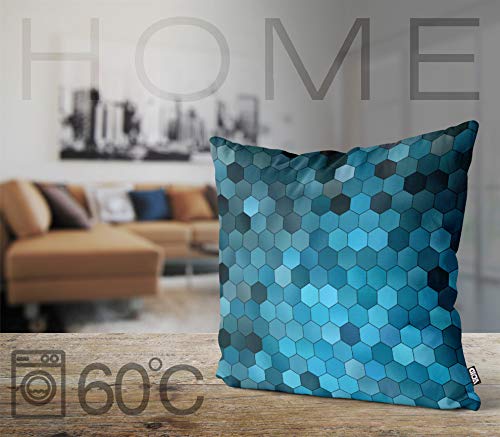 Kissenbezug Hexagon-Muster wasserabweisend Polyester 60x60 cm - Bild 3