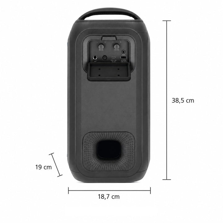 Bluetooth Partybox 80W RMS 103dB mit LED-Lichtshow und IPX4-Schutz - Bild 2