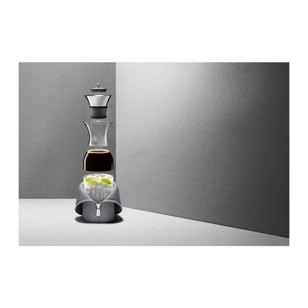 Kühlschrankkaraffe Borosilikat-Glas 1 Liter tropffrei mit Textilmantel - Bild 2