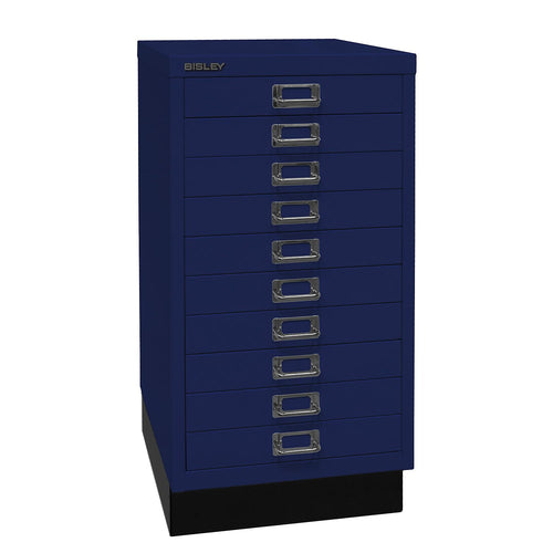 Schubladenschrank Metall DIN A3 10 Schubladen mit Sockel Oxfordblau