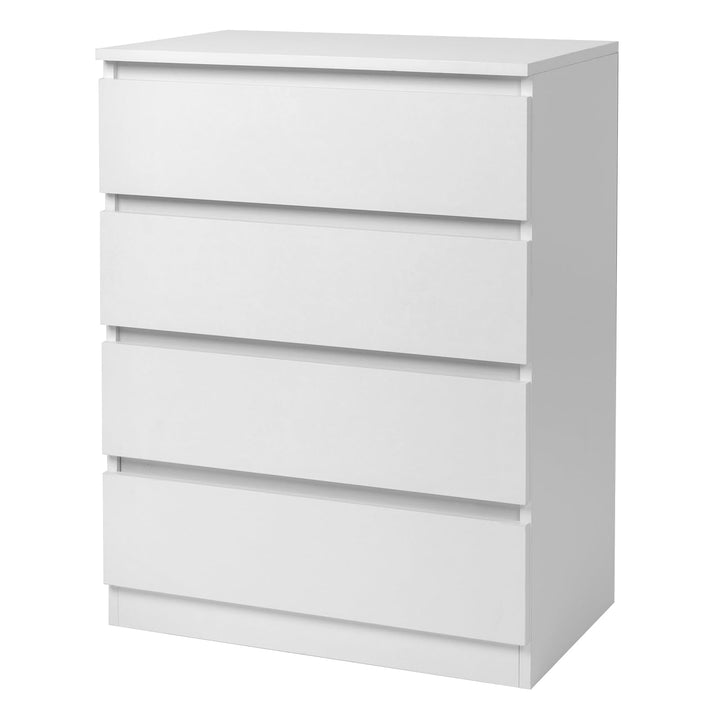 Kommode Schlafzimmer 4 Schubladen Spanplatte Weiss Modern