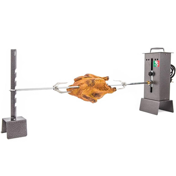 Elektrischer Drehspiess Kamin &amp; Grill bis 6 kg Edelstahl höhenverstellbar
