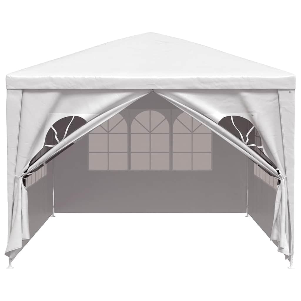 Partyzelt 3x4 m Stahl Polyethylen-Dach wetterfest Weiss - Bild 8