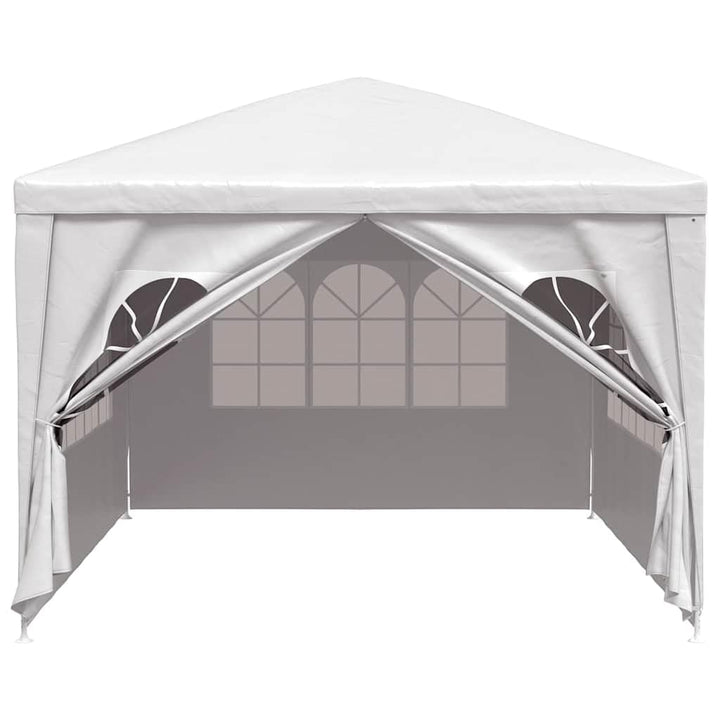 Partyzelt 3x4 m Stahl Polyethylen-Dach wetterfest Weiss - Bild 8