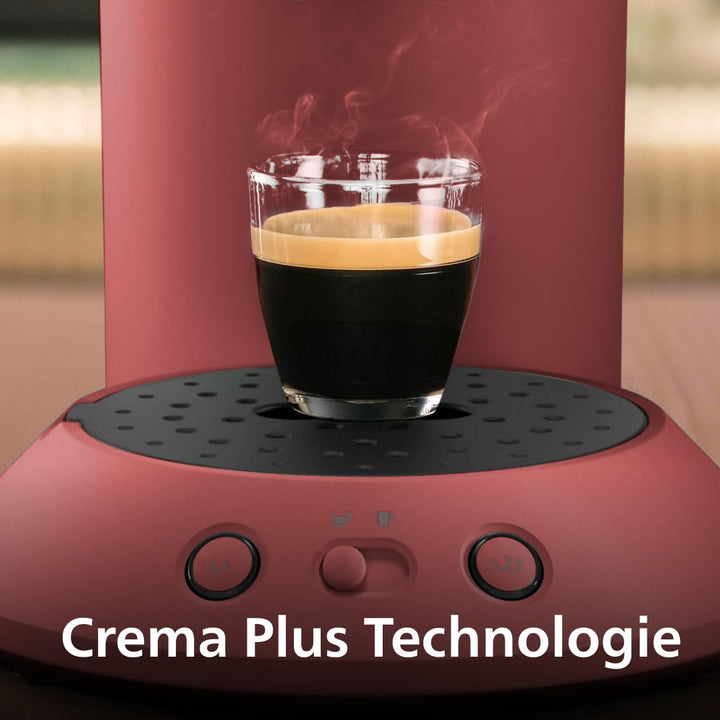 Kaffeepadmaschine 1-2 Tassen Crema Plus mattrot mit Stärkewahl - Bild 6