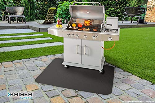 Grillmatte Polycarbonat 117x153 cm schwarz für Terrasse und Balkon - Bild 2