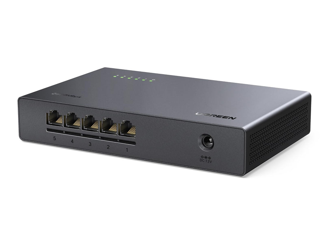 Netzwerk Switch 2.5G Unmanaged 5-Port lüfterlos Plug &amp; Play