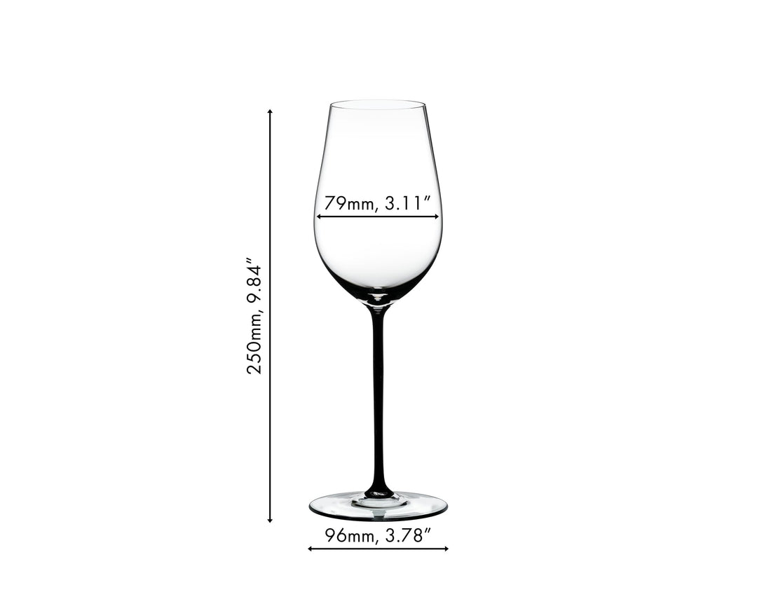 Weinglas Riesling/Zinfandel Kristallglas schwarz handgefertigt - Bild 3