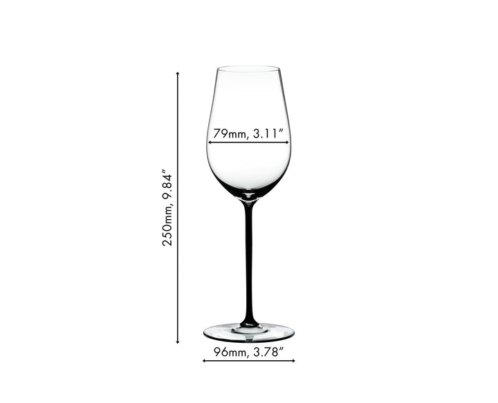 Weinglas Riesling/Zinfandel Kristallglas schwarz handgefertigt - Bild 3