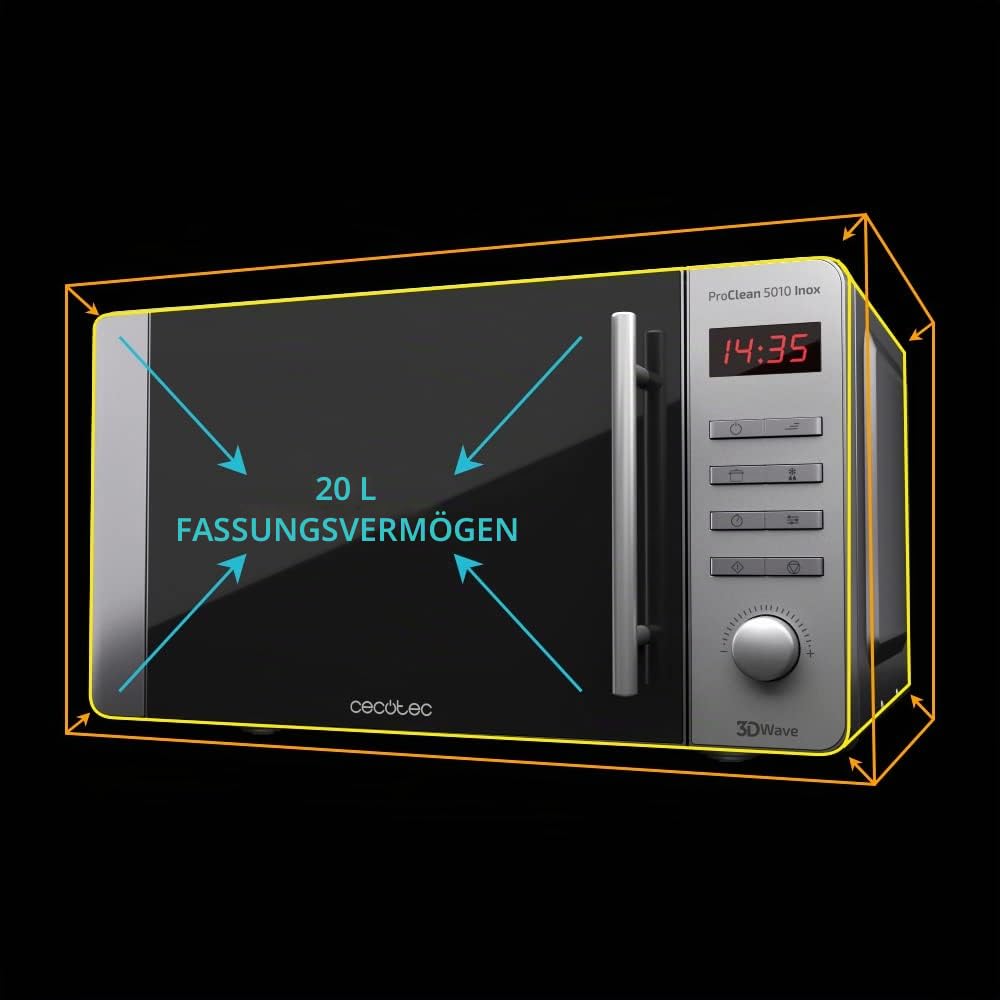 Mikrowelle Edelstahl 20L 700W mit 8 Automatikprogrammen - Bild 5