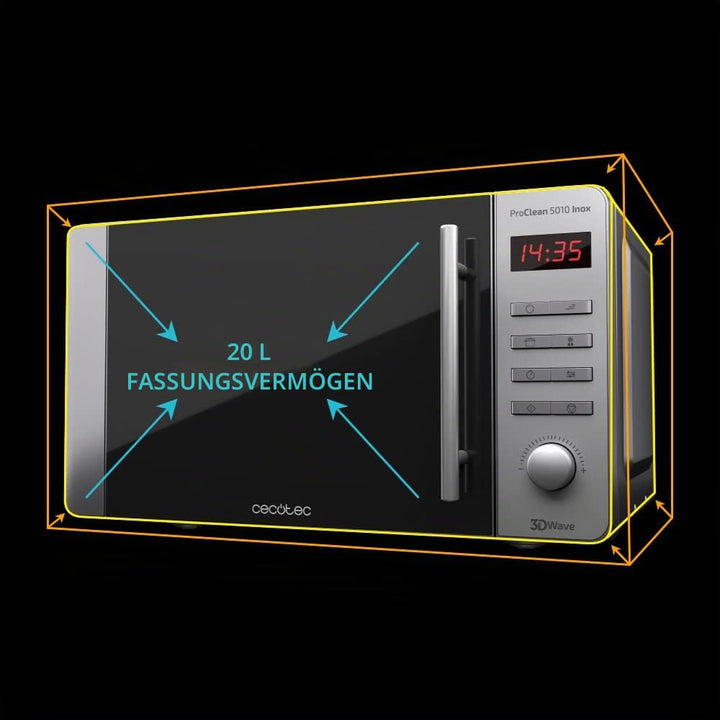Mikrowelle Edelstahl 20L 700W mit 8 Automatikprogrammen - Bild 5