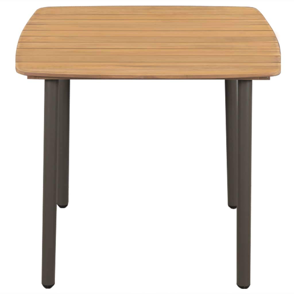 Gartentisch Akazienholz und Stahl 80x80x72 cm Industrie-Look - Bild 2