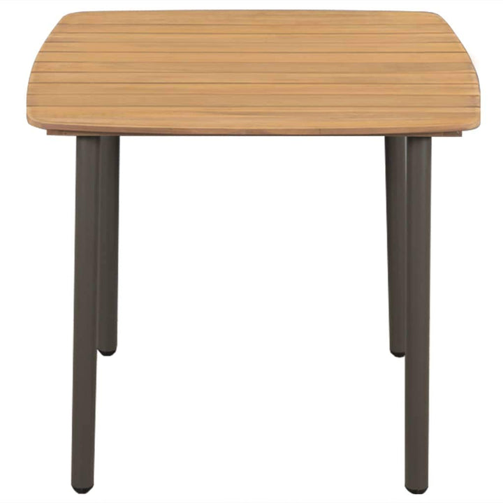Gartentisch Akazienholz und Stahl 80x80x72 cm Industrie-Look - Bild 2