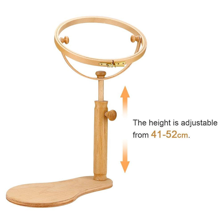 Stickerei-Ständer Holz mit 360°-Drehring höhenverstellbar 41–52 cm - Bild 7