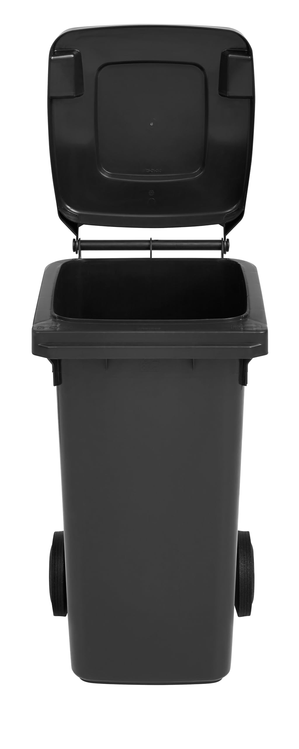 Mülltonne 120 Liter HDPE Anthrazit mit Klappdeckel und Rädern - Bild 7
