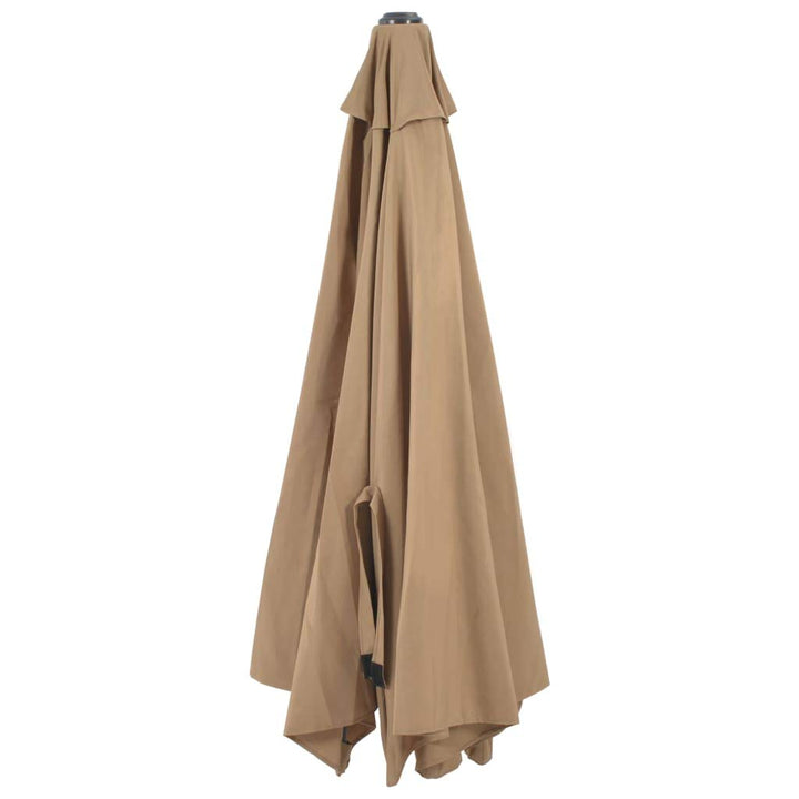 Wand-Sonnenschirm 300 cm Polyester mit Kurbel 8 Rippen Taupe - Bild 6