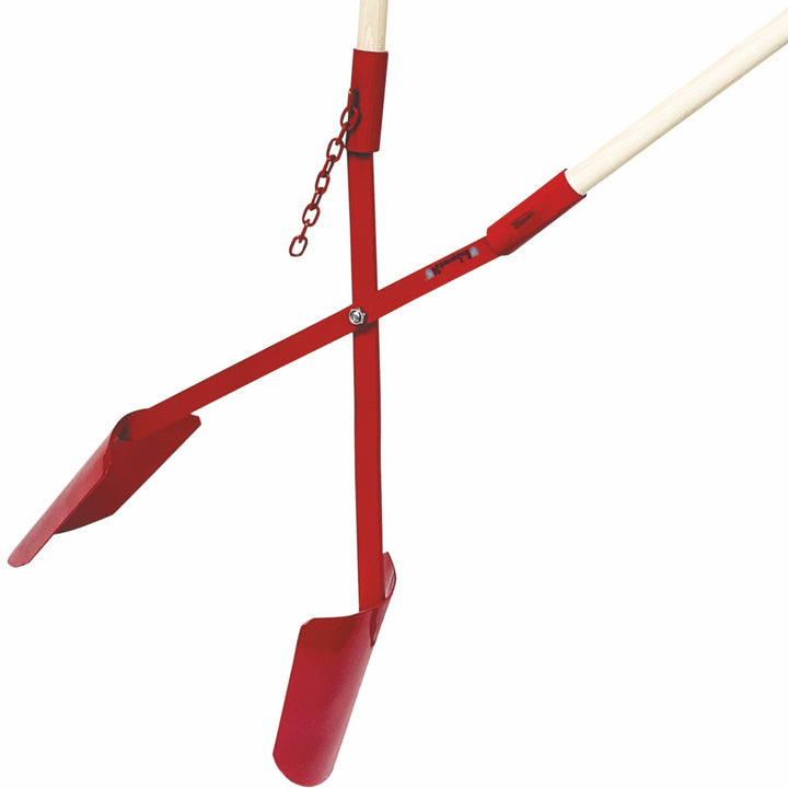 Erdlochschaufel Stahl 15-32 cm Gr.2 für Pfostenlöcher mit 2 Hartholzstielen
