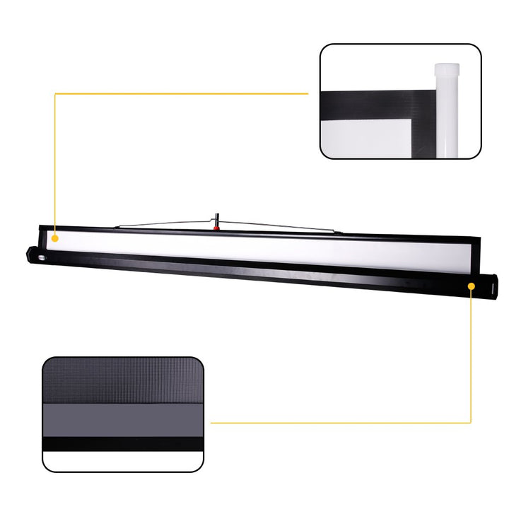 Beamer Leinwand mit Stativ 99 Zoll 178x178cm höhenverstellbar - Bild 3