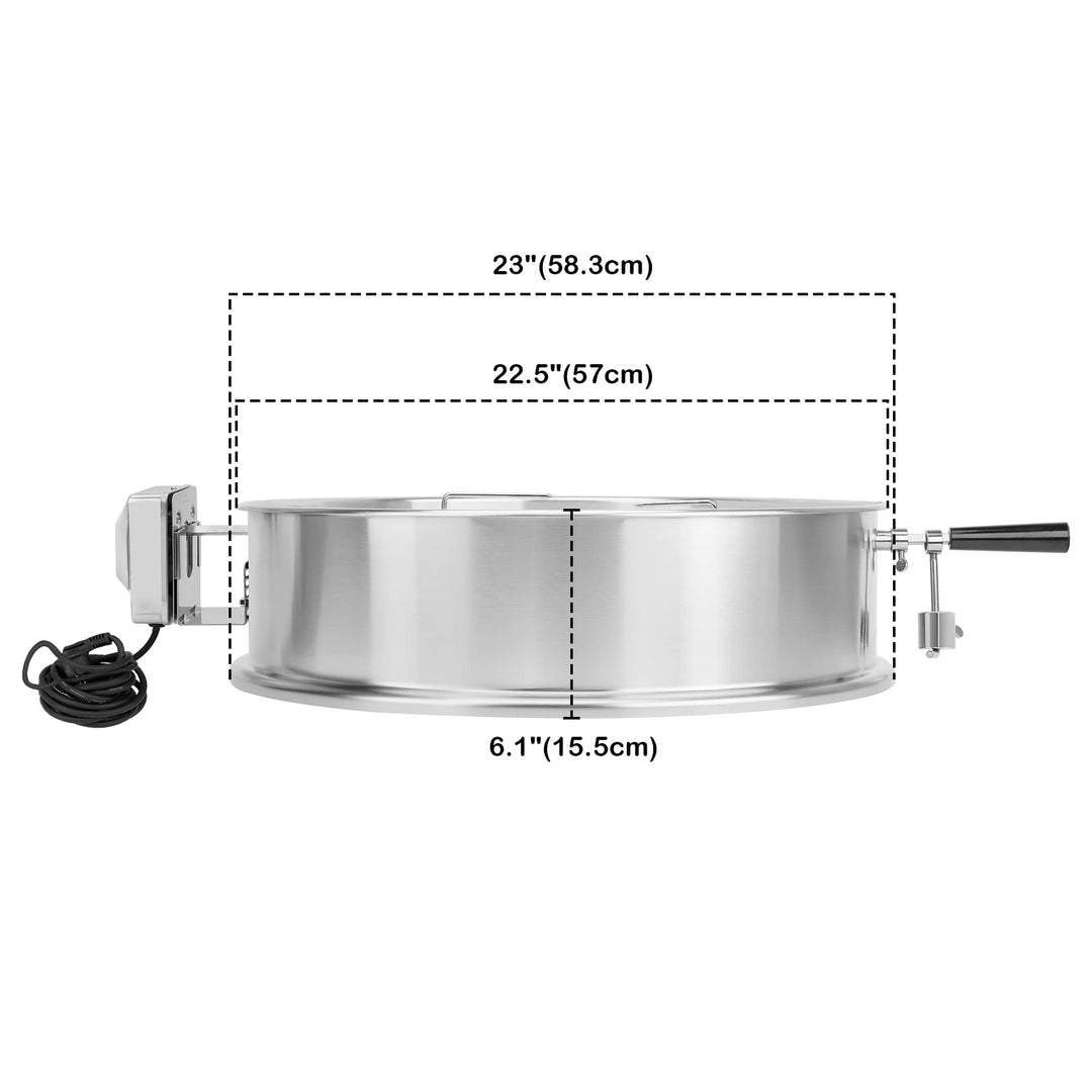 Drehspiess-Set Edelstahl 57 cm mit Motor für Kugelgrill - Bild 8