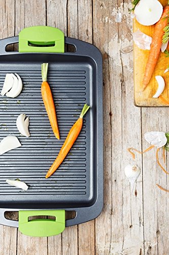 Grillplatte Aluminiumguss 40 cm Antihaftbeschichtung Induktion - Bild 3