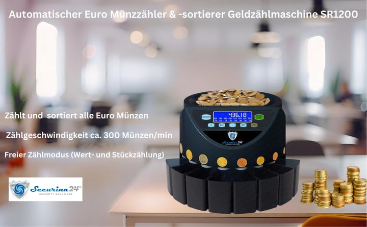 Münzsortierer &amp; Münzzähler Euro 1 Cent–2 Euro mit LCD-Display - Bild 7