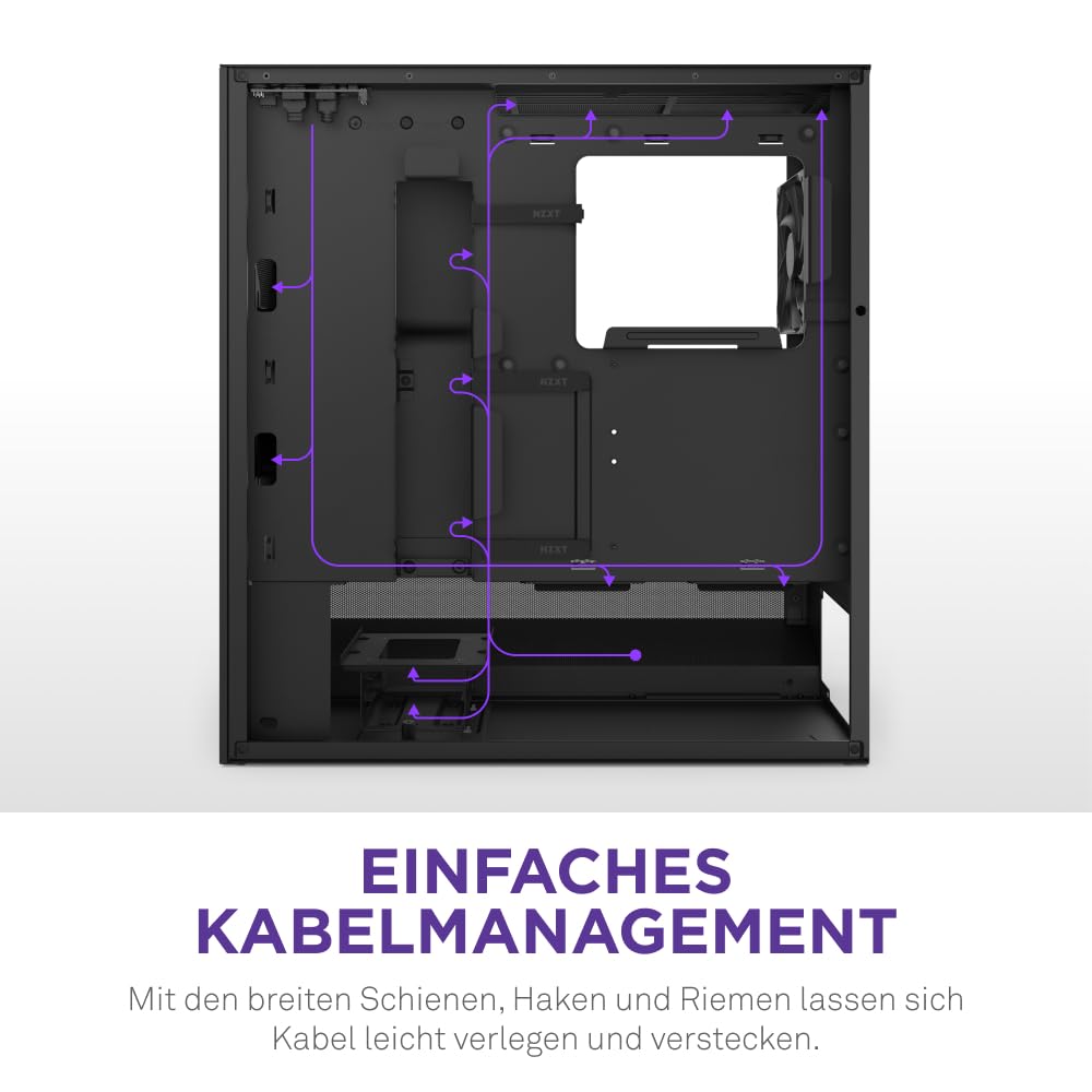 Mid-Tower ATX PC-Gehäuse Schwarz mit Mesh-Front und Glasscheibe - Bild 7