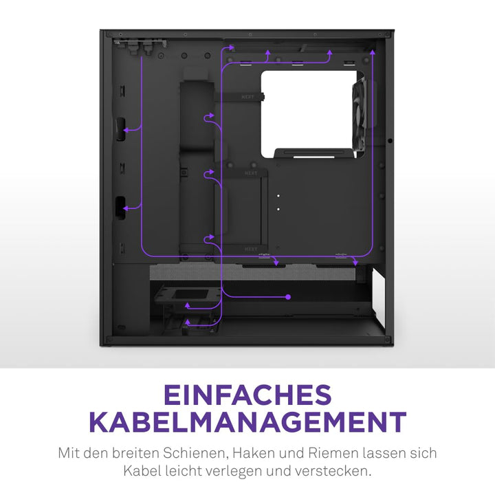Mid-Tower ATX PC-Gehäuse Schwarz mit Mesh-Front und Glasscheibe - Bild 7