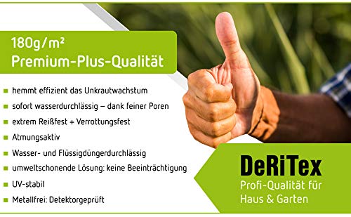 Unkrautvlies 180 g/m² Polyester &amp; Polypropylen 50x1 m Garten - Bild 4