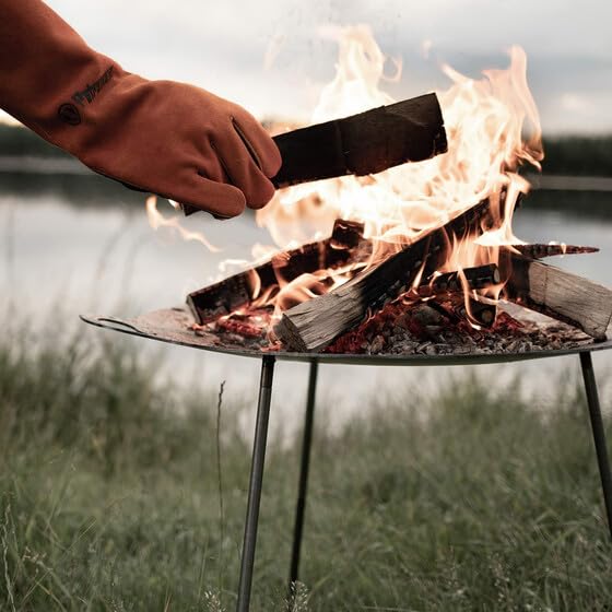 Grill- und Feuerschale Stahl Ø56cm mit Standbeinen für Outdoor - Bild 5
