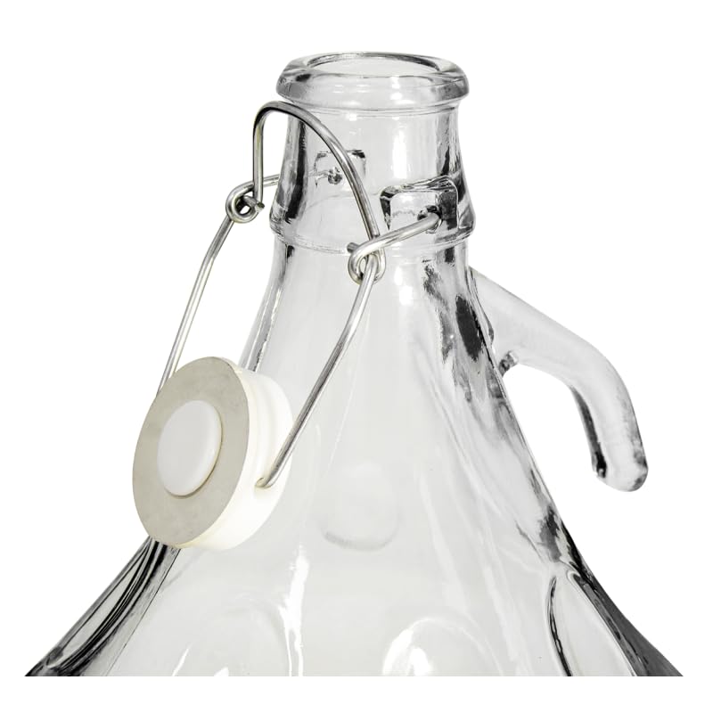 Gärballon 5L Glas mit Bügelverschluss und Kunststoffkorb 6er-Set - Bild 7