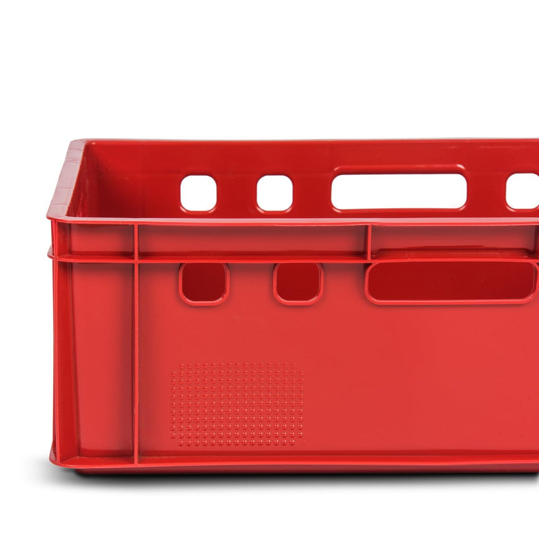 Fleischerkiste Kunststoff HDPE rot stapelbar 60x40x20 cm 5er-Set - Bild 5