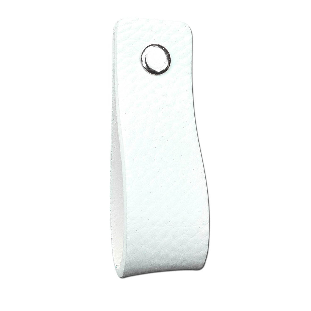 Ledergriffe Möbel Weiss 16,5 x 2,5 cm 12er-Set mit Schrauben - Bild 6