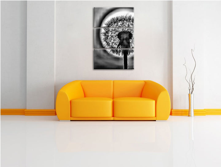 Leinwandbild Pusteblume 3-teilig 120x80 cm Wanddeko Natur - Bild 2