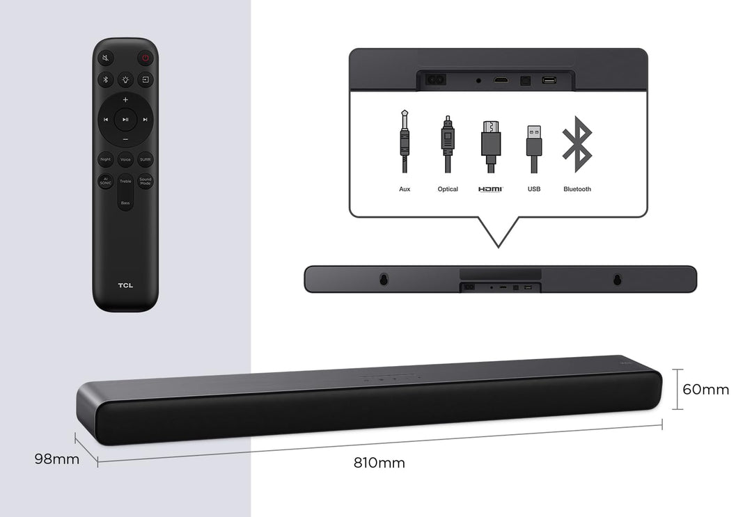 Soundbar 2.0 100W mit Dolby Atmos, DTS Virtual:X &amp; HDMI eARC - Bild 3