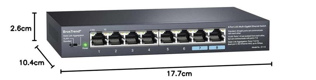 Netzwerk Switch 8-Port 2,5 Gbit/s mit VLAN &amp; Link Aggregation - Bild 7