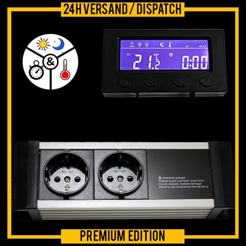 Digitaler Thermostat mit LCD-Display Tag/Nacht Aquarium Terrarium